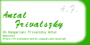 antal frivalszky business card